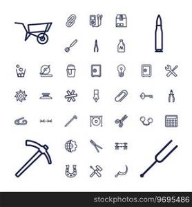37 metal icons Royalty Free Vector Image
