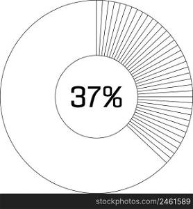 37 % pie chart percentage infographic round pie chart percentage