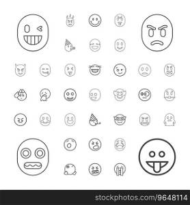 37 smiley icons Royalty Free Vector Image