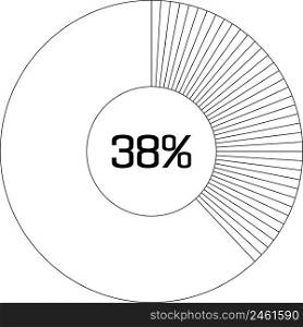 38 % pie chart percentage infographic round pie chart percentage