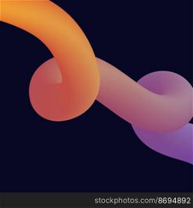 3d abstract colorful twisted liquid shapes. Creative design elements