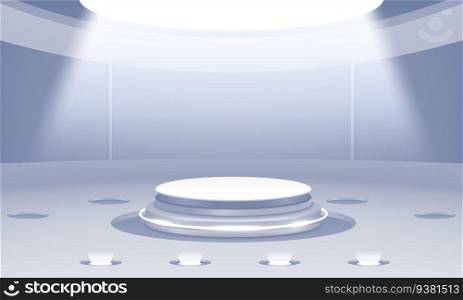 3D Abstract podium minimal background with clean stage
