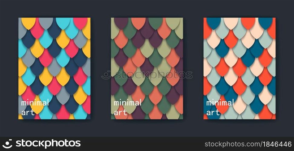 3D abstract posters design. Modern paper art style cover. Layered paper cut structure. Vector graphics. 3D abstract posters design. Modern paper art style cover. Layered paper cut structure. Vector template