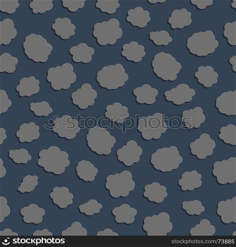 3d Abstract Seamless Pattern Background of Clouds. Vector illustration