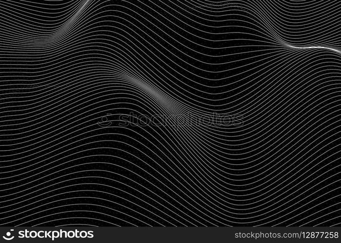 3D abstract wave pattern background vector