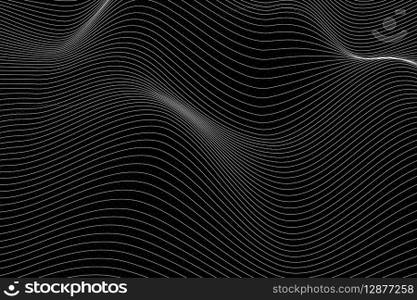 3D abstract wave pattern background vector