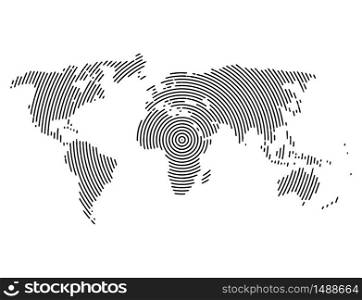 3d abstract world map planet, lines, global radial halftone concept.. 3d abstract world map planet, lines, global radial halftone concept