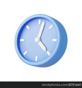 3d alarm clock. watch minimal design concept of time. 3d alarm for watch hour and minute. 3d rendering. Vector illustration. 3d alarm clock