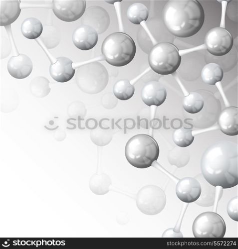 3d atomic structure molecule model grey background wallpaper vector illustration