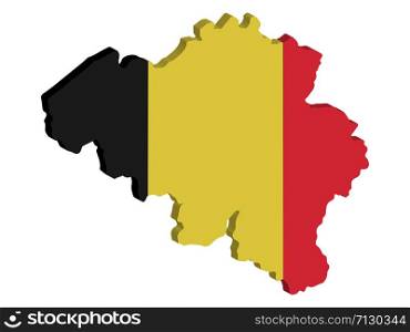 3D Belgium map flag Vector illustration eps 10.. 3D Belgium map flag Vector illustration eps 10