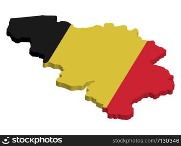 3D Belgium map flag Vector illustration eps 10.. 3D Belgium map flag Vector illustration eps 10