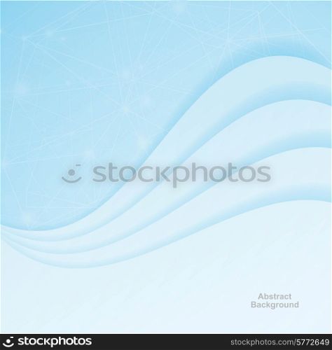 3D Blue Abstract Mesh Background with Circles