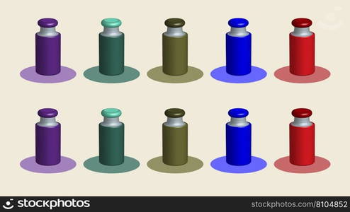 3d bottoll set Royalty Free Vector Image