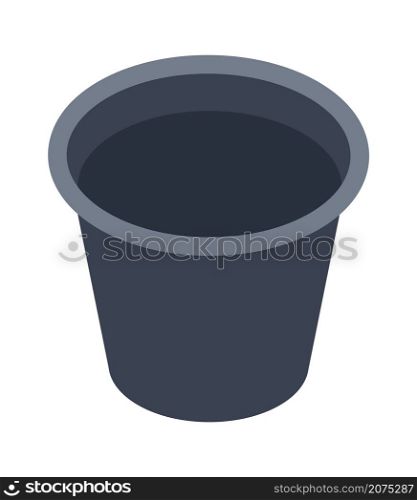 3d bucket mockup icon for game project. Vector bucket container for household wash and clean illustration. 3d bucket mockup icon for game project