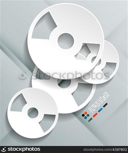 3d cd paper vector design
