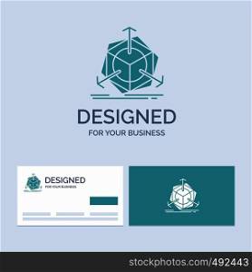 3d, change, correction, modification, object Business Logo Glyph Icon Symbol for your business. Turquoise Business Cards with Brand logo template.. Vector EPS10 Abstract Template background