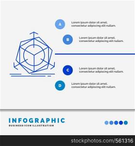 3d, change, correction, modification, object Infographics Template for Website and Presentation. Line Blue icon infographic style vector illustration. Vector EPS10 Abstract Template background