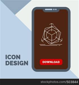 3d, change, correction, modification, object Line Icon in Mobile for Download Page. Vector EPS10 Abstract Template background