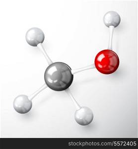 3d chemical science molecule model concept over white background vector illustration