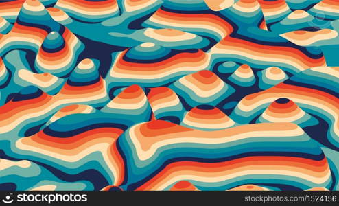 3d colorful striped art vector background. Minimalistic pop landscape concept. Abstract retro background . Twisted gradient surface. Trendy vintage colors.. 3d colorful striped art vector background. Minimalistic pop landscape concept. Abstract retro background . Twisted gradient surface. Trendy vintage colors