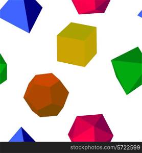 3d colorfull vector geometric shapes seamless