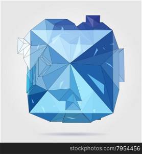 3D concept illustration. Vector Abstract geometric object.