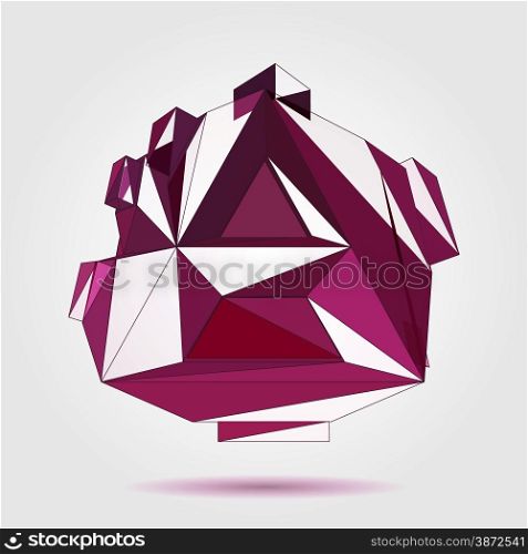 3D concept illustration. Vector Abstract geometric template.
