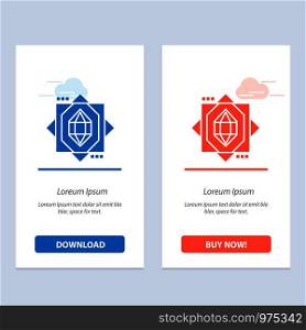 3d, Core, Forming, Design Blue and Red Download and Buy Now web Widget Card Template