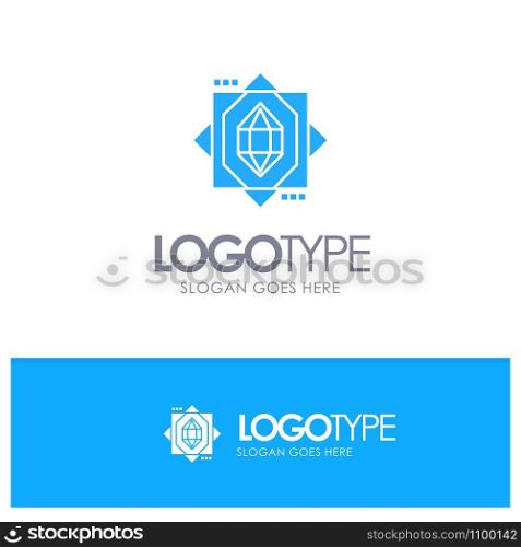 3d, Core, Forming, Design Blue Logo vector