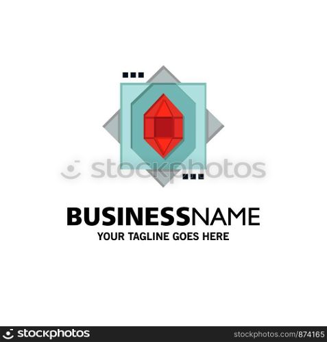 3d, Core, Forming, Design Business Logo Template. Flat Color