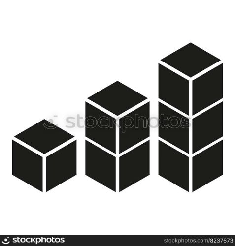 3D cube, square icon, symbol and logo. Vector illustration. EPS 10.. 3D cube, square icon, symbol and logo. Vector illustration.