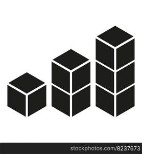3D cube, square icon, symbol and logo. Vector illustration. EPS 10.. 3D cube, square icon, symbol and logo. Vector illustration.