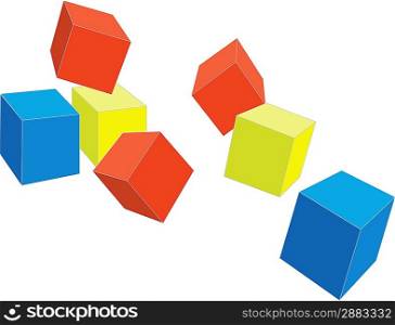 3d cubes in color 4