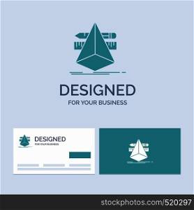 3d, design, designer, sketch, tools Business Logo Glyph Icon Symbol for your business. Turquoise Business Cards with Brand logo template.. Vector EPS10 Abstract Template background