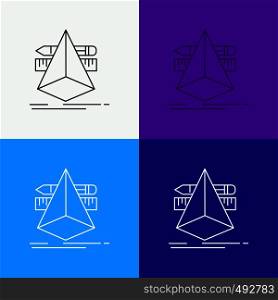 3d, design, designer, sketch, tools Icon Over Various Background. Line style design, designed for web and app. Eps 10 vector illustration. Vector EPS10 Abstract Template background