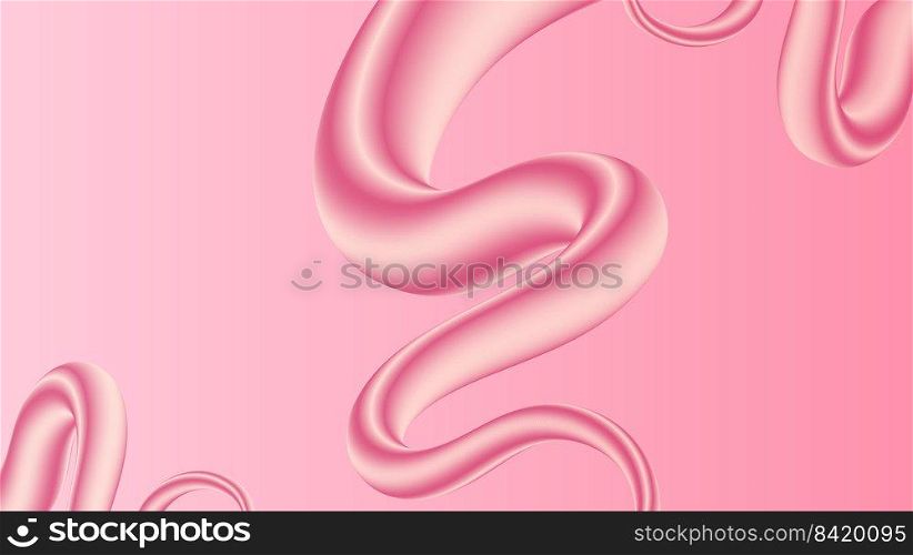 3D design with smooth gradient shapes. Three-dimensional twisting lines in space. Futuristic design for websites and applications, for screensavers, wallpapers, covers and posters, an idea for creative design.