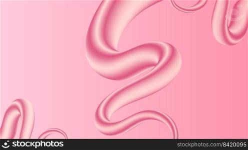 3D design with smooth gradient shapes. Three-dimensional twisting lines in space. Futuristic design for websites and applications, for screensavers, wallpapers, covers and posters, an idea for creative design.