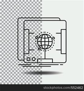 3d, dimensional, holographic, scan, scanner Line Icon on Transparent Background. Black Icon Vector Illustration. Vector EPS10 Abstract Template background