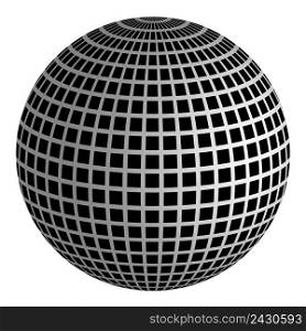 3D disco ball mirror ball vector for the light and music of the discos