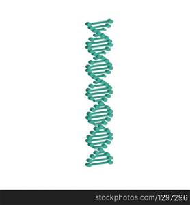 3D DNA symbol strand Isolated on white background
