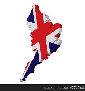 3D England Map National Flag Icon Vector illustration EPS10. 3D England Map National Flag Icon Vector illustration