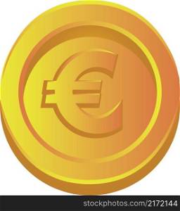 3D euro coin