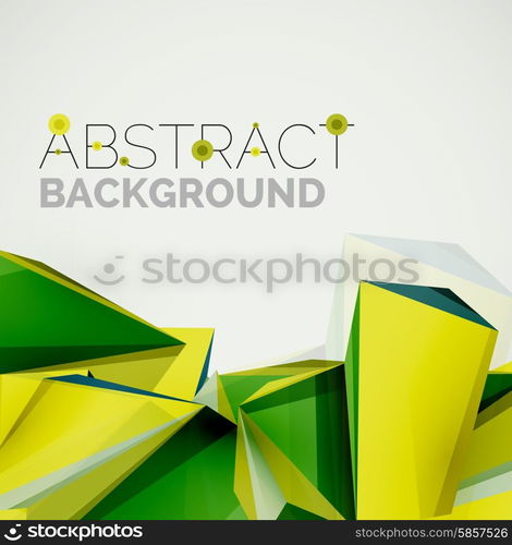 3d geometric shapes in the air. Vector abstract background. Business futuristic presentation layout or web interface or app cover. Universal composition. Geometric shapes in the air. Vector abstract background