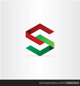 3d geometry letter s icon abstract design