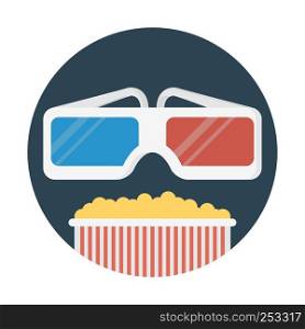 3d glasses and popcorn