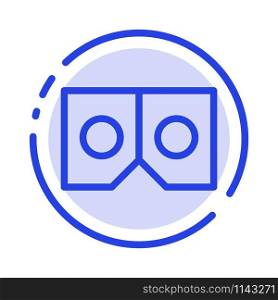 3d, Glasses, Vr, Movie Blue Dotted Line Line Icon