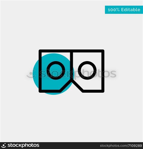 3d, Glasses, Vr, Movie turquoise highlight circle point Vector icon