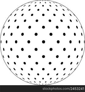 3D globe ball dots circles pattern surface sphere polka dot