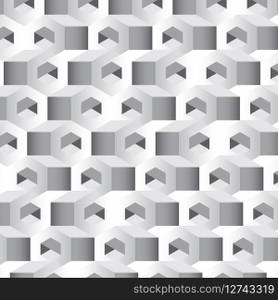3D gray hexagonal patterned background vector