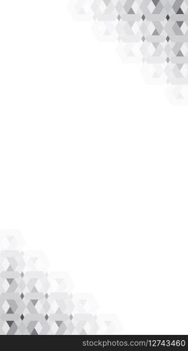 3D gray hexagonal patterned background vector